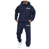 Men Women Autumn Winter Hooded Cotton Pants Set Fashion Casual Letter Printed  CottonPants Sports Suit Ensemble
