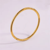 1 PCs Light Luxury Temperament Stainless Steel Gold And Silver Does Not Fade Simple Plain Face Bracelet