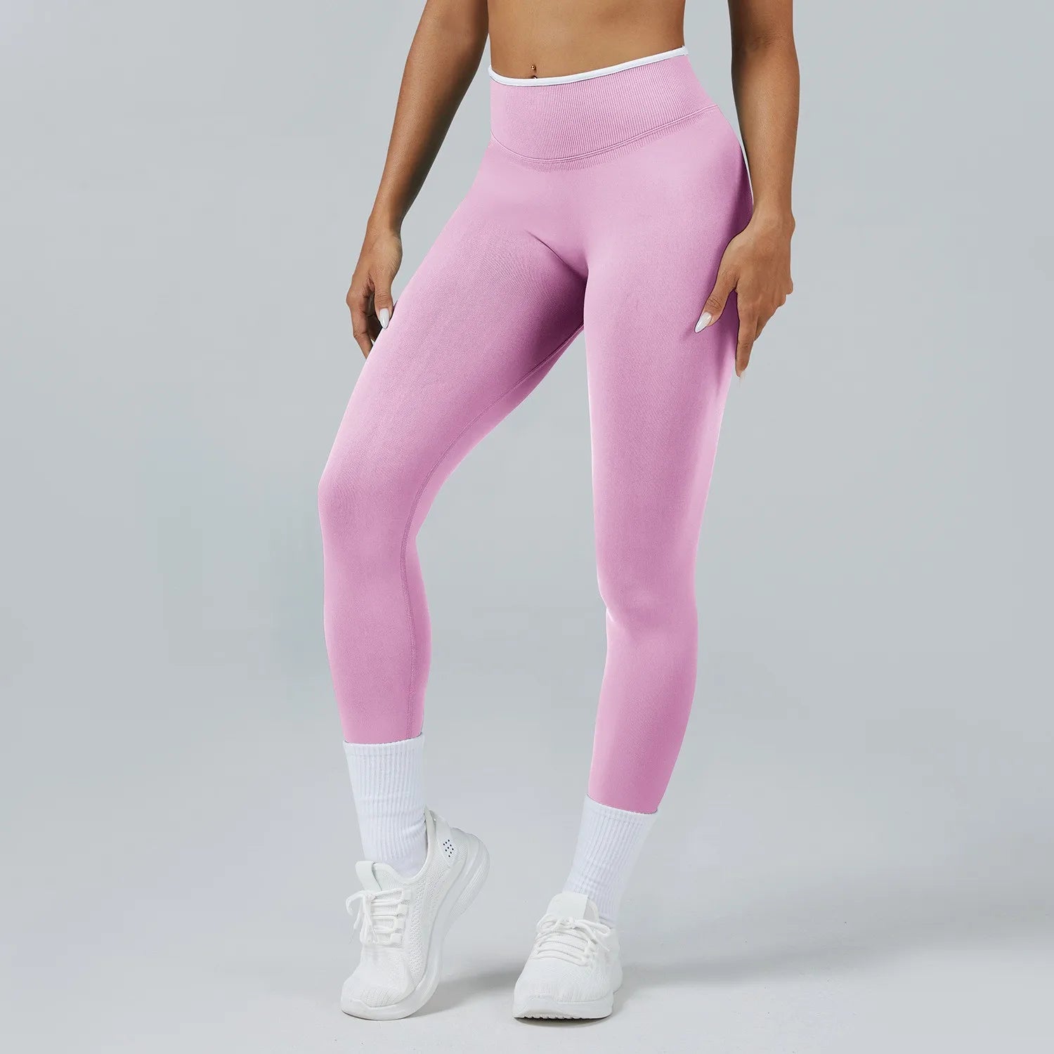 Women's Middle Waist Seamless Yoga Leggings Push-Up Sport Fitness Running Pants Hip Lift High Elastic Gym Leggings Sport Legging