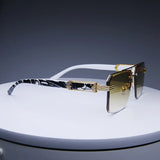 Fashion Rimless Sunglasses Men Women Populare Frameless Sun Glasses Male Female Classic Small Square Summer Traveling Shades