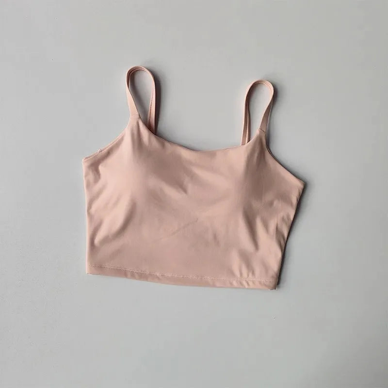 High-end Sports Bra Gym Camisole Fixed Pad Push-up Sports Underwear Women's Strapless Beauty Back Training Fitness Bra Yoga Bra