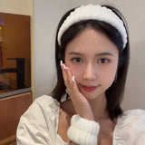 Face Wash Wristband Set Women's Headband Wristbands Absorbent Waterproof Wristbands Makeup Face Wash Hair Bands