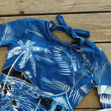 2026 Surfing Sport Swimsuit Long Sleeves Women One Piece Swimsuit  Swimwear Solid Monokini Bathing Suit Tropical Bodysuit Female