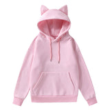 Spring and autumn new style foreign trade women's Cat's ears (Steamed cat-ear shaped bread) design hooded fleece sweater fashion