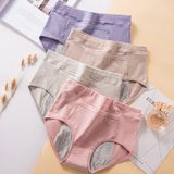 4Pcs Women'S Menstrual Panties High Waist Cotton Briefs Lingerie Physiological Pants Leak Proof Underwear Ladies Period Panty