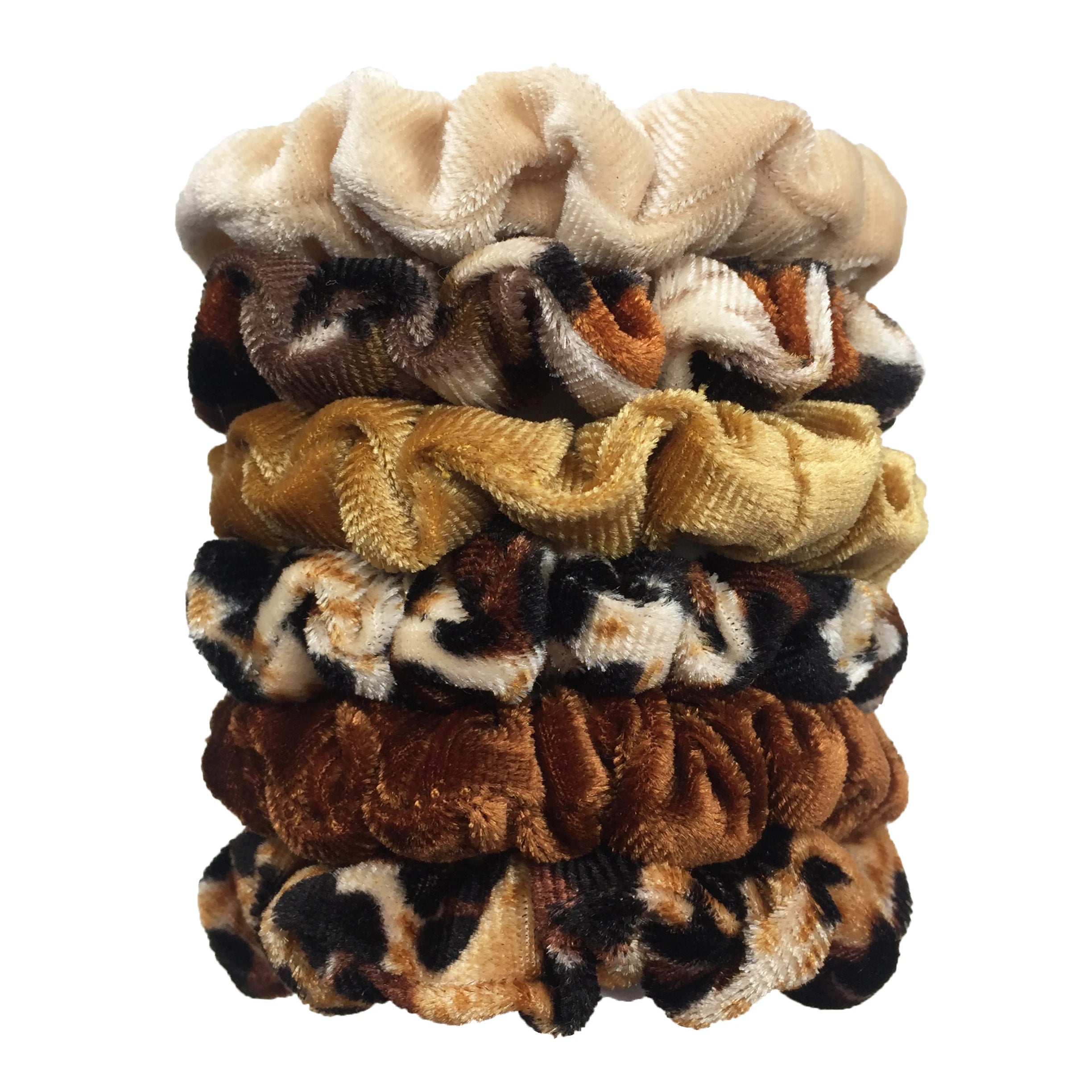 24/50/6pcs Scrunchies Women Velvet accessoires for boutique Cute Leopard High Quality Elastic Headwear Ponytail Hair Tie
