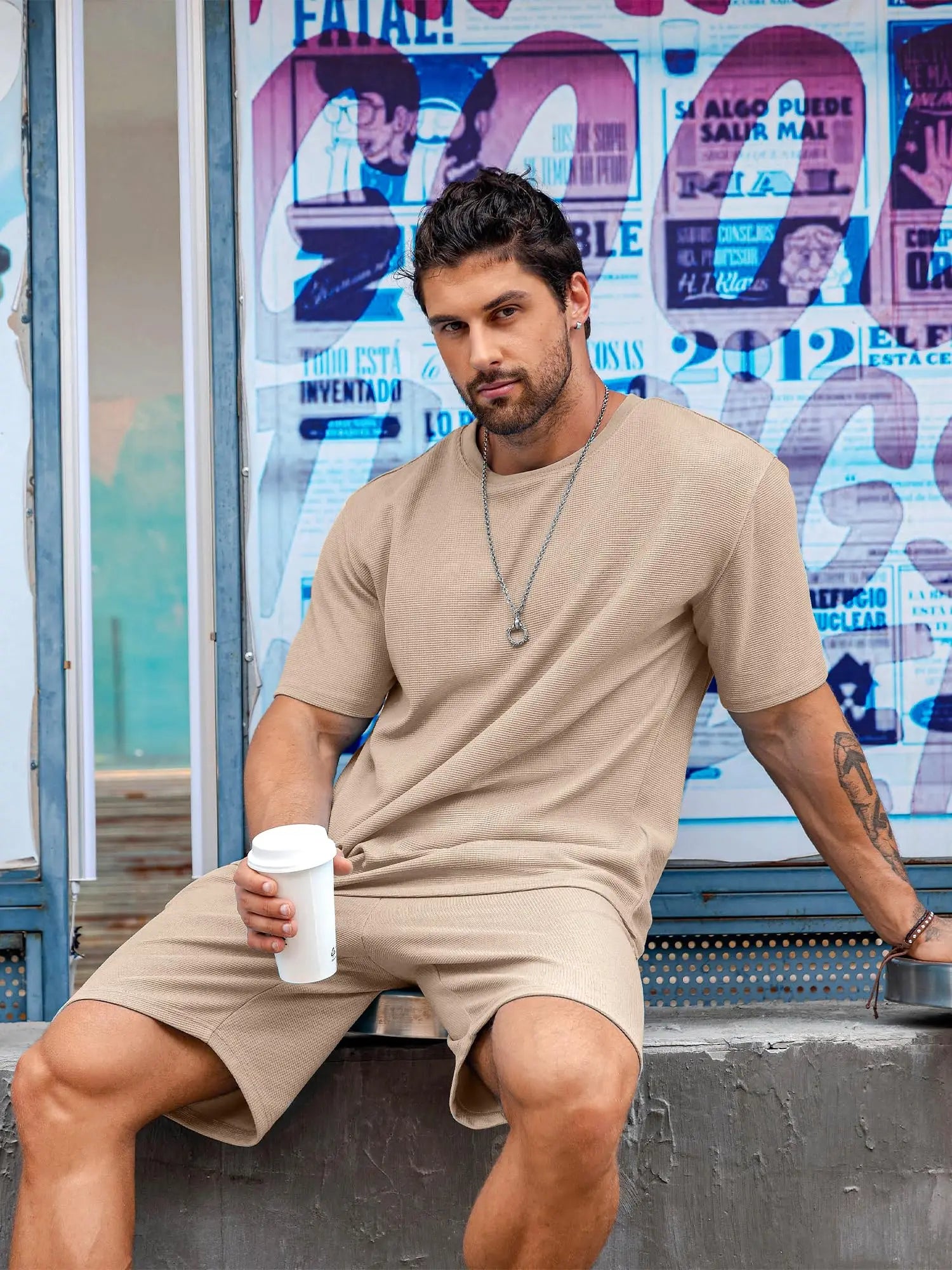2024 New Summer Street Men's Suit Sportswear Men's Oversized Clothing 3D Print T-Shirt Shorts Men's Simple Clothing Fashion Suit