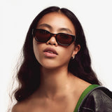 ZENOTTIC Cat Eye Narrow Retro Sunglasses for Women Polarized UV400 Sun Glasses for Small Face Trendy Shades