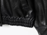 MUJER Faux Leather Women's Jacket Black Oversize Bomber Jackets for Women Outerwears Winter Overcoat Female Fashion Jacket Woman
