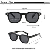 CATERSIDE Fashion Men Sunglasses Small Frame Square Personalized Design Sun Glasses Women Travel Party Business Festival Gift