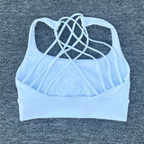 New Fitness Sports Bra for Women Push Up Cross Back Shockproof Running Gym Training Workout Yoga Underwear Crop Tops