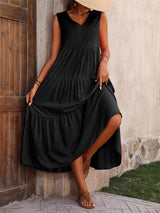 2024 Women Dress Summer Casual Brand Dresses Elegant Yellow Black Dress Femme