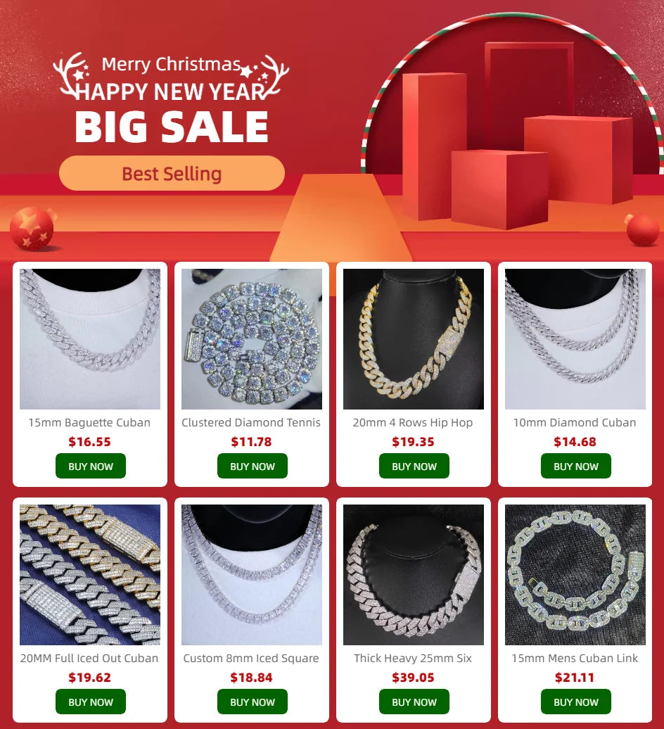 HHIOK Clustered Diamond Tennis Chain Miami Tennis Link Bracelet for Women 7MM Iced Out CZ Cuban Necklace Hip Hop Jewelry Gifts