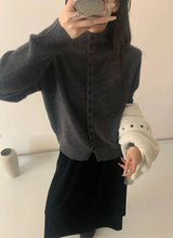 New Soft Comfortable Stand-Up Collar Sweater Cardigan Women Simple Single Breasted Cardigans Coat Autumn Solid Knitted Outerwear