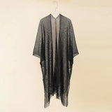 Swimsuit Cover-ups  Fashion Tassel Gold Bikini Beach Cover Up Sexy Beach Dress Tunics for Women Summer Wear See Through