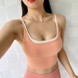 Sports Underwear Bras Top Women's Shockproof Gathering Fitness and Breasts Wearing Yoga Quick-drying Suspender Vests in Summer