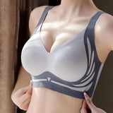 Powerful Push up Seamless Bra Women Gathered Up Wireless Bra Soft Full Coverage Support Adjustable Underwear Anti Sagging Bra