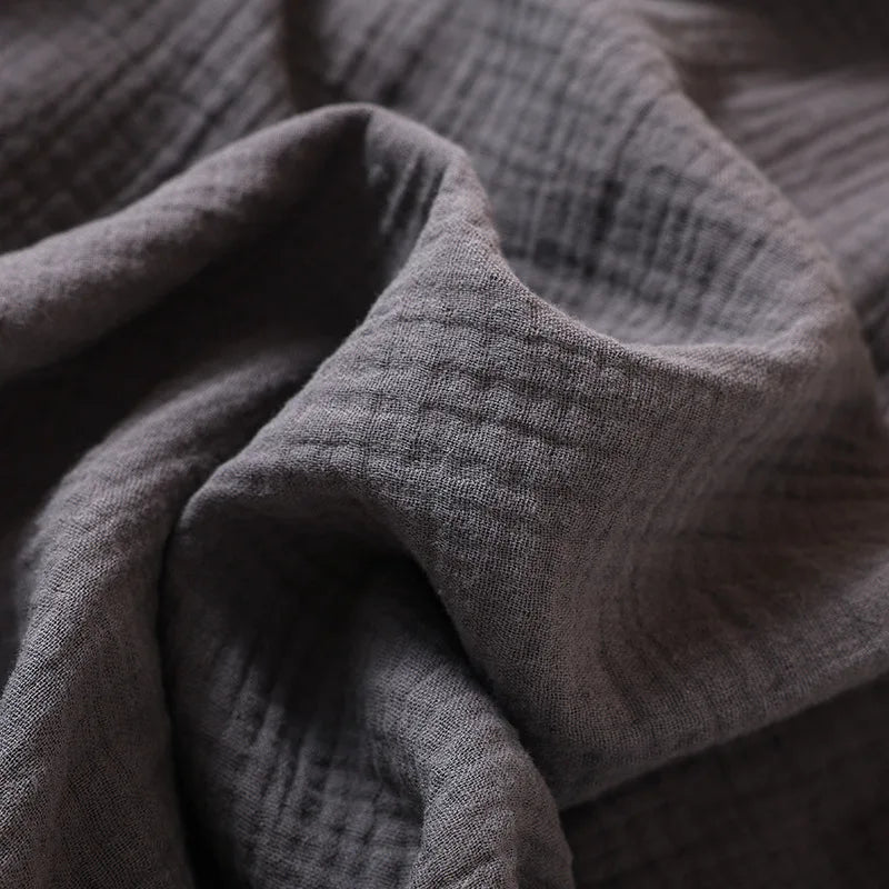 Kimono Robes for Men's and Women's Sleepwear Cotton Yarn Bathrobe Tied Cardigan Thin Home Clothes Couple's Robes
