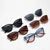 Large Frame Cat Eye Sunglasses Women New Retro Minimalist Style Gradient Sun Glasses High Quality Eyeglasses UV400