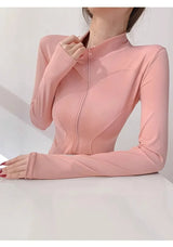 Sun Quick Drying Sports Coat Women's Tight Top Yoga Jacket Long Sleeve Zipper Jacket Running Fitness Women's Jacket S-3XL