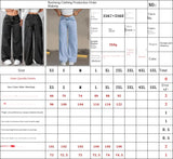 2026 New American Fashion Women's Loose Casual Wide Leg Straight Denim Jeans Baggy Streetwear Pants All Season Trousers