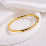1 PCs Light Luxury Temperament Stainless Steel Gold And Silver Does Not Fade Simple Plain Face Bracelet