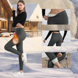 Autumn Winter Warm Fleece Women Leggings Velvet Thicken High Waist Tights Elastic Slim Solid Color Leggings Prevent Cold Tights