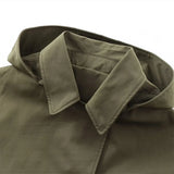 Autumn new European and American style hooded long sleeved lapel jacket single breasted trench coat short jacket