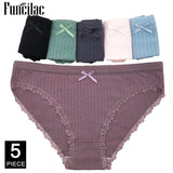Women's cotton panties Girl Briefs Ms. cotton underwear bikini underwear sexy Ladies Briefs Free shipping 5 Pcs/set