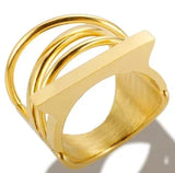 Personality Round Beads Ring Band Small Clear Crystal Zircon Waterproof Stainless Steel Rings Simple Granular Fine Jewelry