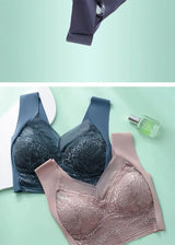 L-6L Women Large Bra Push Up Ice Silk Seamless upper Bralette Lace Wireless Summer Bras Plus Size Top Lingerie Underwear 15019