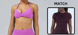 HISTELLO Impact Strappy Bra Women Seamless Gym Underwear High Support Halter Sexy Sports Clothing Push-up Yoga Workout Tank Top