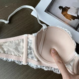 Women 1/2 Cup Lace Bra Sexy Floral Underwire Underwear Ladies Push Up Bras Female Comfortable Bra Half Cup Brassiere Lingerie