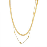 Stainless Steel Vintage Textured Delicate Necklace