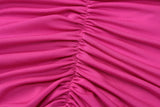 Hugcitar One Shoulder Backless Adjustable Scarf Loop Ruched Sexy Maxi Dress Women Elegant Y2K Streetwear Festival Outfit