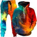 Colorful Abstract Mandala 3D Print Hoodies Pants Set Men's Sweatshirts Sweatpants Two Piece Suits Outdoor Tracksuit Man Clothing