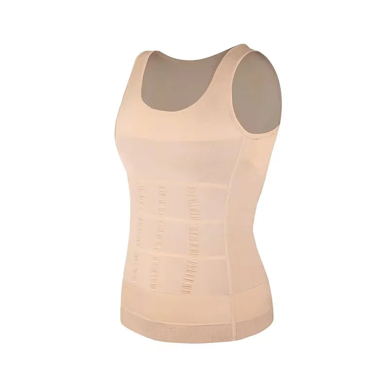 Men Slimming Body Shaper Abdomen Reducer Underwear Tank Top Sleevelss Wide Strap Shapewear Fitness Posture Correct Belly Abdominal Fat Reducer Vest Breathable Soft Waist Trainer S-3XL