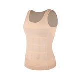 Men Slimming Body Shaper Abdomen Reducer Underwear Tank Top Sleevelss Wide Strap Shapewear Fitness Posture Correct Belly Abdominal Fat Reducer Vest Breathable Soft Waist Trainer S-3XL