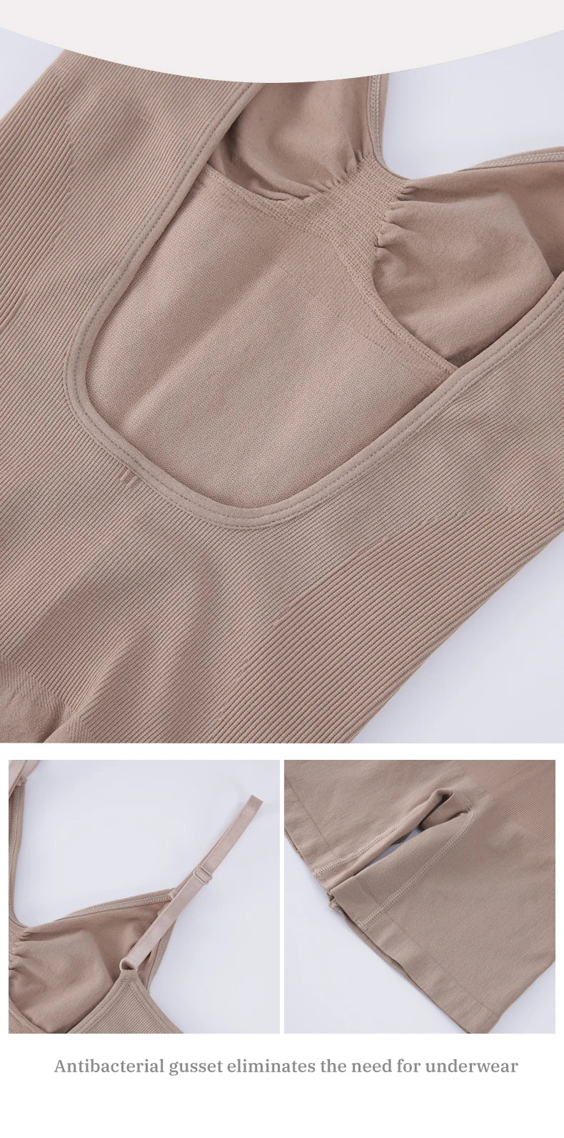 Flarixa Women's Low Back Seamless Bodysuit Tummy Control Hip Lifter Full Body Shaper Backless Shapewear Jumpsuit Slim Corset