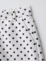 HH Woman Autumn Long Sleeves Turtleneck Zipper With Pockets Drawstring Casual Coats Women Fashion Polka Dot Printed Jacket