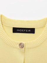 HXAO Cardigan Woman Knitwear Button Ladies Short Sleeve Knit Bolero Women's Tricot Top Summer Outerwear Crop Cardigan Top Female