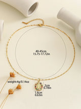 European and American Fashion and Gorgeous Women's All Sky Star Micro Inlaid Colorful Zircon Virgin Mary Hollow Necklace