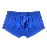 1Pc Mens Loose Front Fly Boxer Shorts Icy Woven Stretch Multi Color Breathable Underwear for Sleep Home Daily Casual Lounge Wear