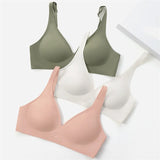 Wire Free Bra Brassieres Push Up Bralette Sexy Seamless Bras For Women Female Lingerie Woman Silky Underwear Intimate Sleepwear