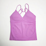 NCLAGEN Vision Twist Front Longline Top Women's Seamless Thin Straps Yoga Gym Workout Vest Running Tank Tops Fitness Clothing