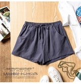 ITOOLIN Casual Linen Shorts Women Gym Workout Shorts Short Pants High Waisted Black Ladies Short Femme Women Shorts Sport Femme