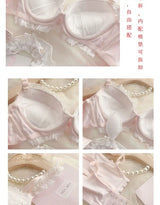 Teen Favorite! MOYISU Japanese Sweet Lolita Bra Set G Cup Heavy Steel Ring Support Heavy Lace Thin Cup Pure Sexy Large Bust CA