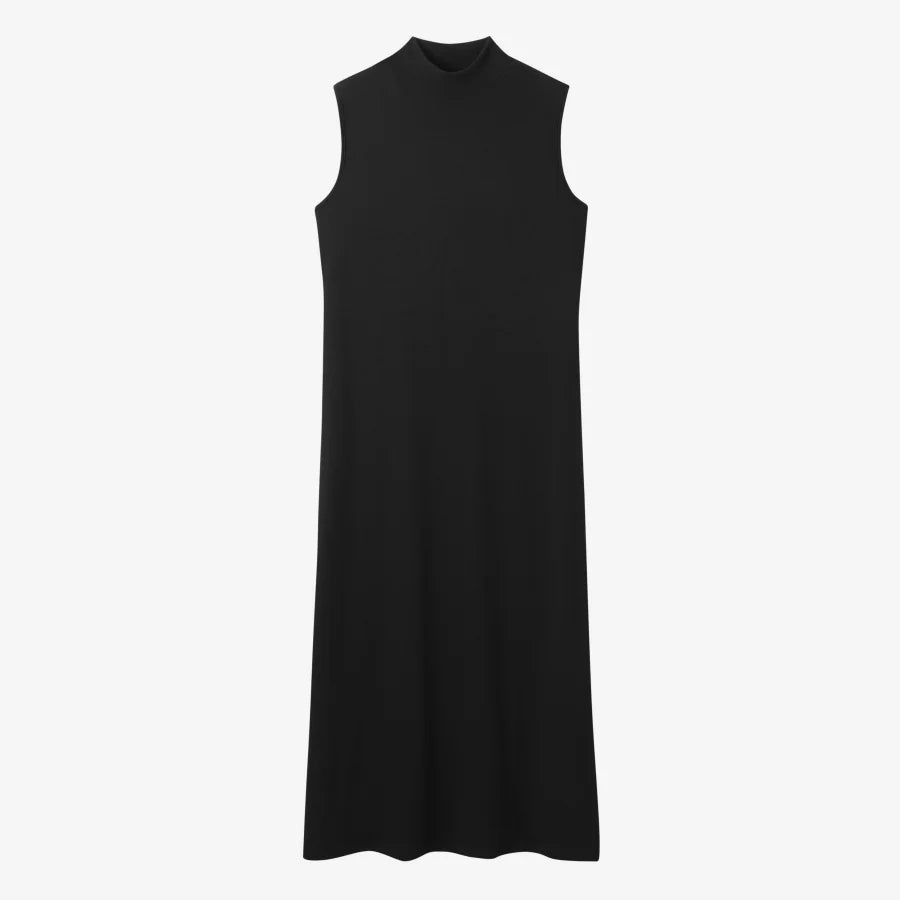 AS AW25 new design knitting cable cardigan + ribbing mockneck dress maxi length match for lady wear