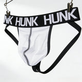 Men's HUNK Athletic Jockstrap Performance Jock Thong Moisture-Wicking Breathable Low-Rise Training Underwear Backless G-String