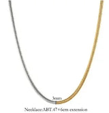 Stainless Steel Vintage Textured Delicate Necklace